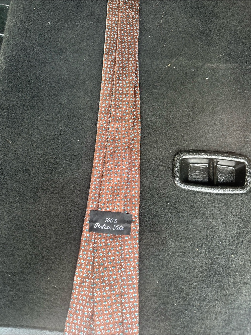 Mens Brown Paisley Italian Silk Tie